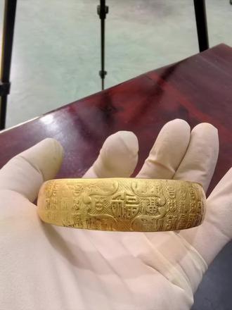 教您怎样手工贴纯金箔。。