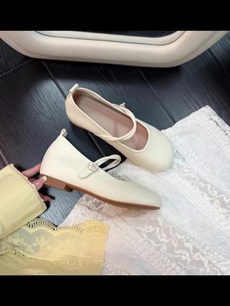#鞋子 #单鞋 #女鞋 #芭蕾舞鞋 #玛丽珍女鞋 内增高5cm法式复古单鞋2025夏季新款芭蕾鞋女百搭浅口玛丽珍鞋女