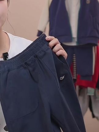 【秋季新款】右欧童装男童学院风大口袋梭织长裤简约儿童宝宝U16387