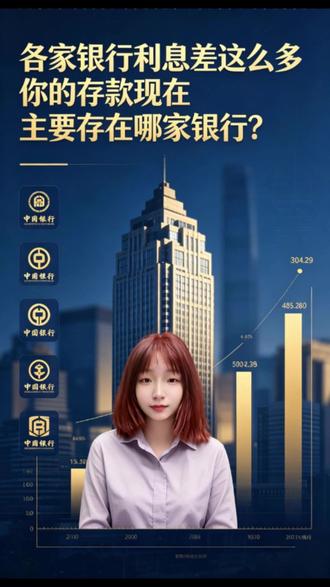 同样存10万,大行和农商行利息差出两千块! 各家银行利息差这么多,你的存款现在主要存在哪家银行?#存款利率对比 #存款保险 #存钱技巧 #银行选择