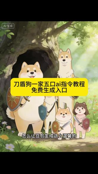 #豆包ai #豆包出大片有两把刷子#刀盾狗#刀盾狗一家五口ai#刀盾狗一家三口ai 刀盾狗一家五口ai指令教程来了