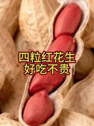 四粒红花生好吃又美味#营养健康 #好货推荐 #特色农产品