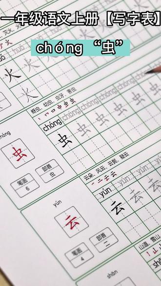 今天来学习“虫”字的规范书写吧
#随拍 #亲子 #练字