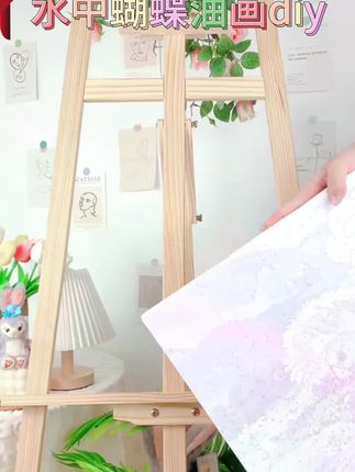 真心数字油画diy,如水中蝴蝶般美,当礼物超合适! #颜料填色画 #油彩绘画 #数字油画礼物 #手绘画礼物 #数字油画DIY