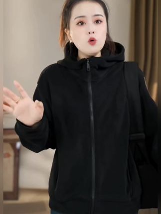 #秋冬新款#女装#连帽外套#卫衣#保暖又好看