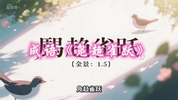 成语《凫趋雀跃》