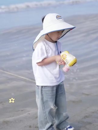 爱贝迪拉儿童防晒帽男女孩春夏季沙滩宝宝太阳帽渔夫大帽檐#儿童防晒帽 #宝宝防晒帽 #儿童大防晒帽 #宝宝太阳帽 #好物推荐🔥