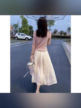 白色流光半身裙女夏季2025高腰仙女显瘦遮胯垂坠飘逸网纱裙a字裙