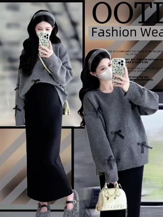 姐妹们,这个孕妇套装真的就是越看越好看~♥ #慵懒风穿搭自从怀孕后才发现这种套装真的好穿,省的搭配,出门还很显瘦好看#孕期穿搭孕妇装 #秋冬穿搭 #孕妇套装