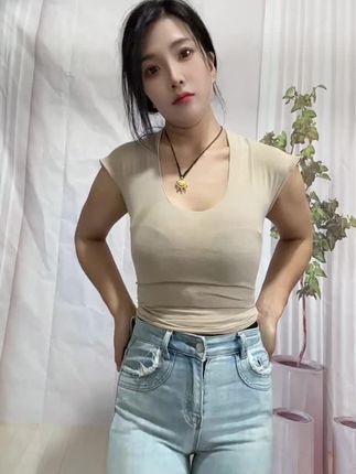 #紧身牛仔裤#摆跨#