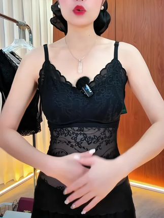 固定杯收副乳防下垂桑蚕丝收腹束腰塑身衣美背内衣吊带