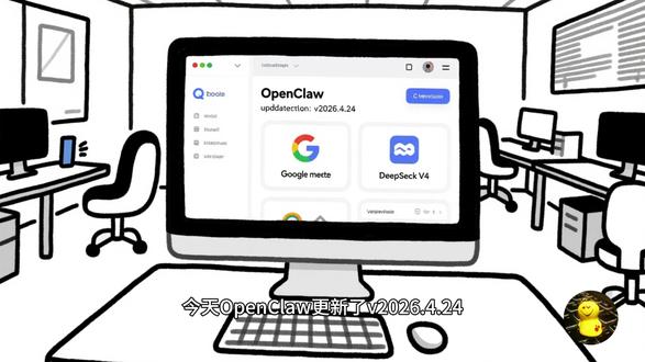 OpenClaw 2026.4.24 更新快报 Google Meet 内置 / DeepSeek V4 接入 / 语音回路打通全工具 #openclaw #deepseekv4 #google #海豚发快报 OpenClaw v2026.4.24再次带来大量更新。本期带你快速过一遍 5 项功能更新和 22 个 bug 修复,快报快速带你了解最大的几个变化,以及影响的范围。