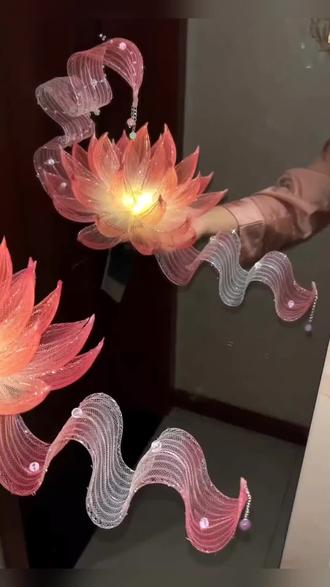 DIY悬浮莲花灯拍照道具diy材料包新年创意灯笼 #好物推荐🔥