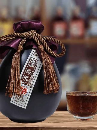 贵州苗家黑糯米酒特产纯粮酿造正宗糯米酒低度米酒17度500ml瓶装,##黑糯米酒 ##纯米酒 ##好喝不贵