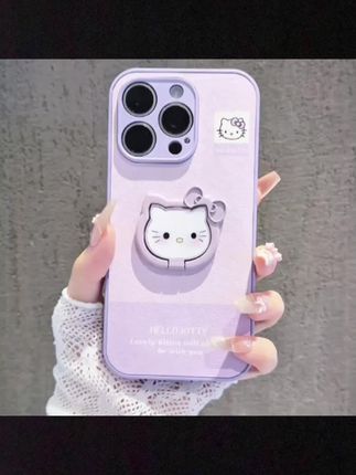 无法拒绝温柔紫指环猫猫支架皮纹手机壳壳啦~#手机壳 #苹果手机壳 #苹果系列 #iphone#这个手机壳真的长在我心巴上了