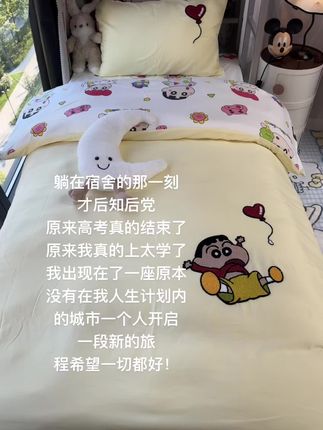 蜡笔小新四件套,超可爱,谁能不爱💕#每日分享 #家纺家居 #床品四件套 #全棉 #床上用品