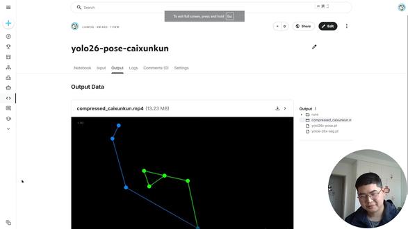 鸡你太美(yolo26 pose姿态检测) 代码: https://www.kaggle.com/code/liuweiq/yolo26-pose-caixunkun
#机器学习