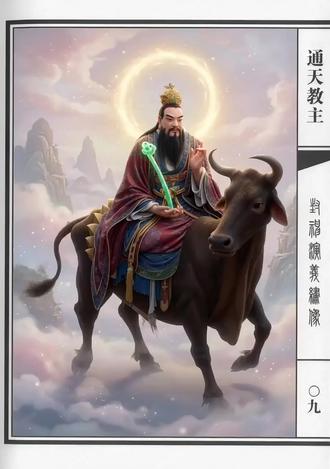 动画小人书封神演义,通天教主(彩色) #封神榜 #封神演义 #连环画 #小人书 #通天教主