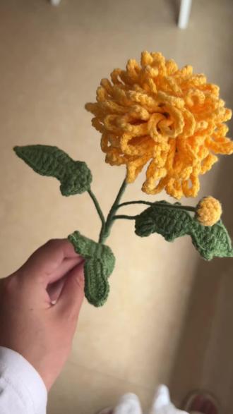 菊花🌼教程 秋意渐浓,菊香满衣#手工作品 #毛线钩织 #钩织教程#菊花🌼