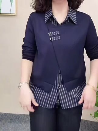 #早秋穿搭 #假两件上衣 #减龄穿搭 #气质穿搭 #时尚穿搭