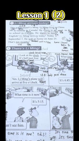 #冀教版小学英语 #六年级上册 #英语课文讲解 #Lesson 1(2)#学习 记录