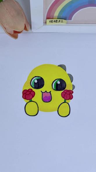 简单易学的奶龙送花花表情包简笔画,你能找到它吗#表情包简笔画 #儿童简笔画 #亲子简笔画 #幼儿简笔画 #育儿简笔画