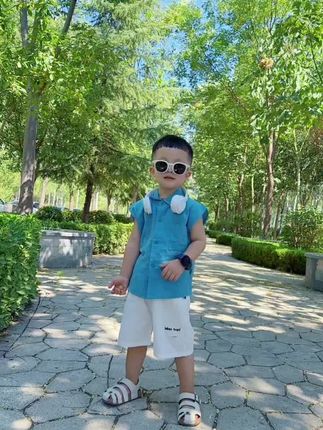 #男童穿搭 #男宝穿搭 #夏季新款 #墨镜一戴谁也不爱 #套装两件套