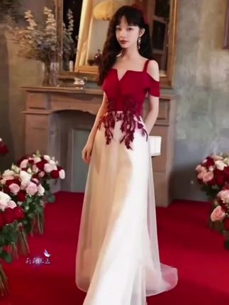 大码敬酒服女新娘中国风订婚礼服连衣裙新款胖mm香槟色回门服#中式礼服 #最美新娘👰