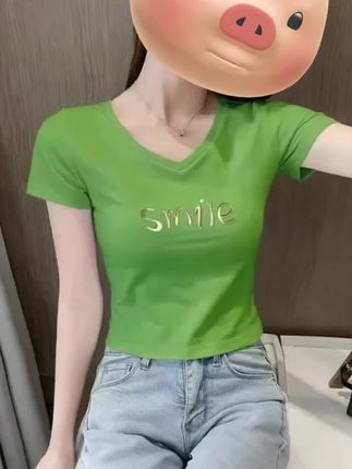 #夏季穿搭 #百搭t恤 #甜美风穿搭 #修身显瘦#多色可选