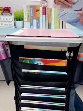 中小学生课桌收纳袋挂书袋小学初中高中收纳多功能加厚大容量书袋,课本收纳袋 得力大容量书袋课桌收纳学生挂书袋挂袋桌边带侧挂袋子教室用书架课本分类收纳袋 书本整理袋 #多功能收纳袋 #学生书包必备 #大容量书袋