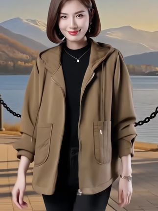 2025春秋女轻薄夹棉连帽上衣 2025春秋新款女轻薄夹棉外套来啦!时尚连帽设计显气质,宽松版型!短款剪裁还能拉长比例,显瘦不挑身材~90到150斤都能穿,日常通勤、休闲出街都合适,春秋穿刚好保暖又不臃肿,谁穿谁好看#外套穿搭#时装穿搭#洋气穿搭#休闲百搭#休闲百搭