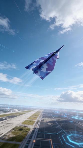 用这迷彩折纸折出来飞机太帅了吧@宝贝蛋蛋 #折纸 #纸飞机的520种折法