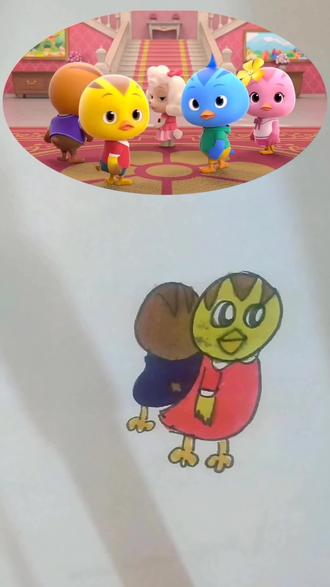 萌鸡小队简笔画#简笔画 #创意儿童画 #动画