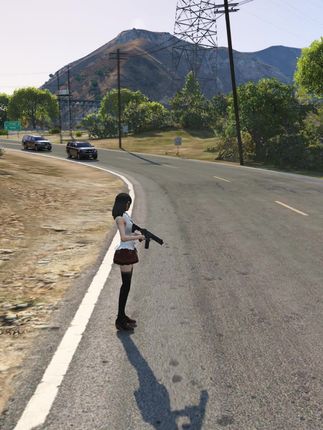 gta5整合版 洛圣都真实画质体验 美女开豪车上山 #GTA5#电脑单机游戏#单机游戏#gta6