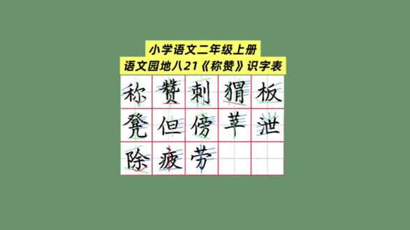 小学语文二年级上学期
语文园地八21课《称赞》
识字表
#一年级语文基础#星辰老师教写字#偏旁部首 #硬笔书法 #每日练字
