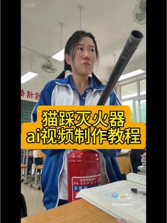 猫踩灭火器ai视频制作教程##Seedance2.0 #即梦ai #ai分身戏精大赛 #我的ai分身杀疯了
