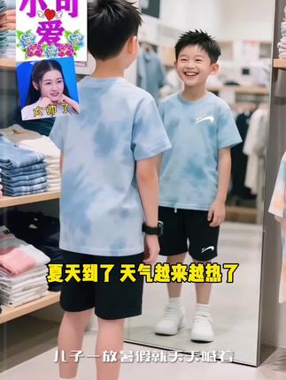 贵人鸟童装男童夏装套装儿童夏季纯棉短袖t恤女童短裤运动服装薄