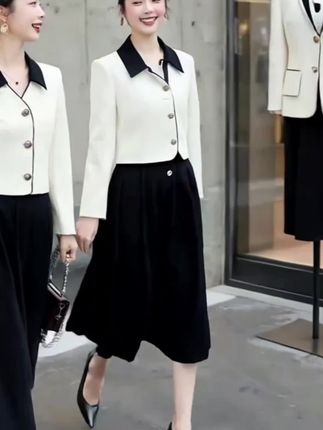 #优雅气质 #时尚减龄穿搭 #新款连衣裙 #小香风套装