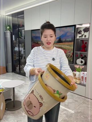 拍一发二大号加厚卡皮巴拉高颜值垃圾桶#垃圾桶 #高颜值垃圾桶 #结实耐用 R