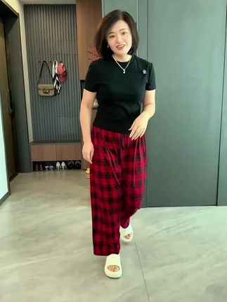 #男女同款睡裤 80-300斤春夏新款大码格子睡裤男女宽松舒适休闲家居裤简约可外穿#大码格子睡裤 #休闲家居裤 #家居裤 #可外穿家居裤