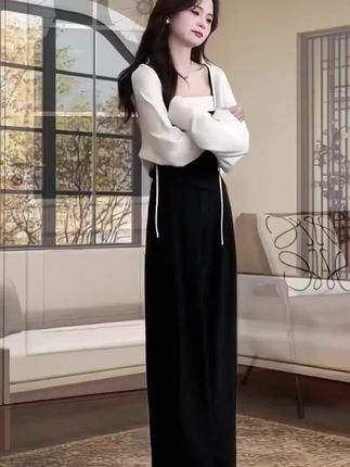 三件套女装潮2025秋季新款韩版套装吊带上衣+显瘦高腰西装阔腿裤