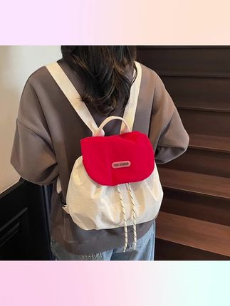 #强烈推荐 双肩包女大容量休闲小众设计韩版学生上课书包水桶包轻便旅游背包#百搭包包 #学生党必备 #轻奢包包 #潮流女包
