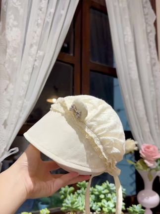 仙仙的小宝宫廷帽吖~ #宫廷帽 #宝宝宫廷帽 #宝宝帽子春秋 #宝宝帽子超萌哒 #婴儿帽子6到12个月