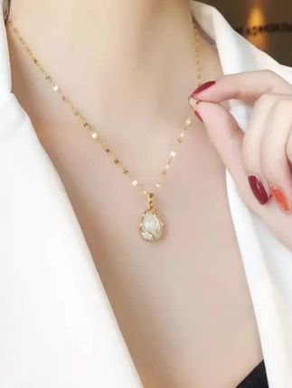铜合金项链 新款轻奢气质时尚郁金香锁骨项链源头厂家正品同款#时尚饰品 #轻奢时尚项链