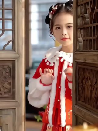 #女童穿搭 #新年礼服 #古风 #唐装穿搭 #加绒保暖