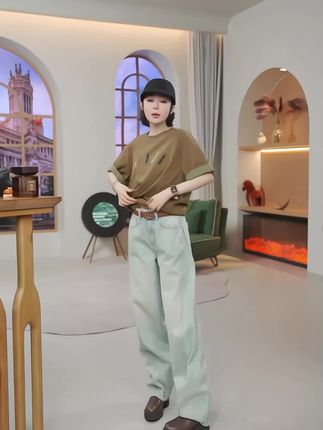 #ootd穿搭#显高显瘦显腿长 #牛仔裤#百搭裤子#简约穿搭