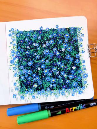 丙烯马克笔一分钟画花丛|保姆级绘画教程,小白也能轻松学会
🖌️:掌握小黑盒(色号放评论区)
把一整片花种进黑夜里,
风一吹,就落满了细碎的星光。
每一朵都在悄悄说:
“别忘记,春天会来,温柔也会。”
#丙烯马克笔 #跟着抖音学画画 #春天的色彩 #春天请你画朵花 #绘画过程