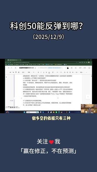 科创50能反弹到哪?#期权#期货#科创50