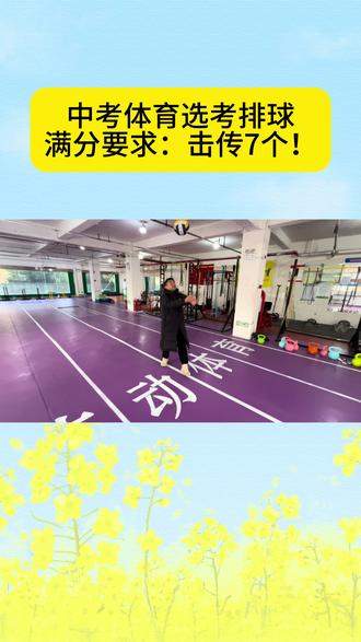 中考体育选考排球满分要求:击传7个!#兴化中考体育 #排球