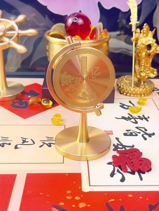 黄铜一亿小目标摆件,寓意美好#礼物推荐 #创意摆件